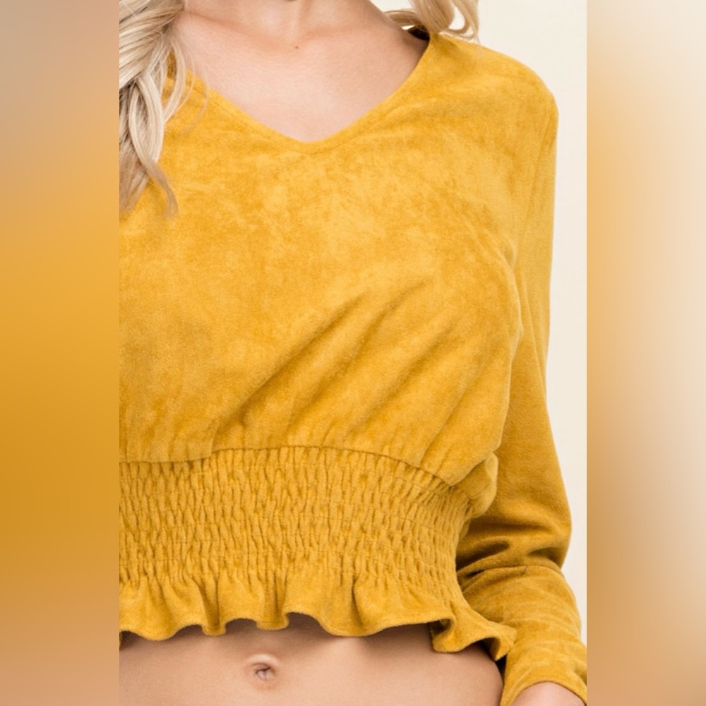 Suede Crop Top